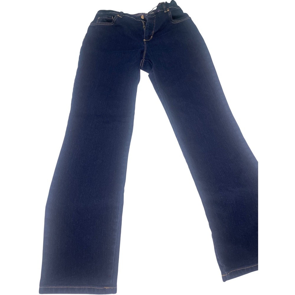 Gloria Vanderbilt Amanda High Rise Straight Leg Jeans Blue Indigo Womens Size 6